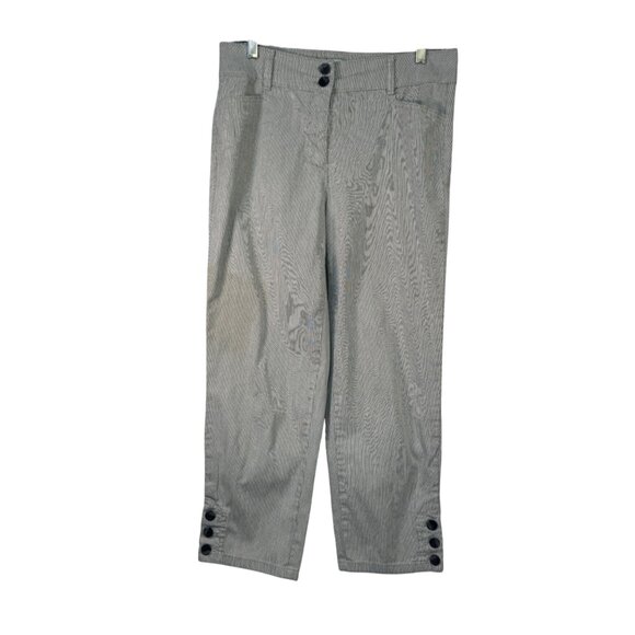 Charter Club Womens Classic Fit Striped Pants Size 10 Cotton/Spandex - Picture 1 of 6